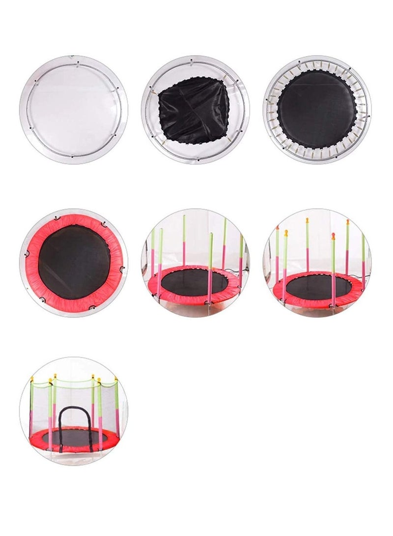 140cm Indoor Trampoline with Protection Net Adult Children Jumping Bed Enclosure Outdoor Trampolines Workout Fitness Equipment  - Image 4