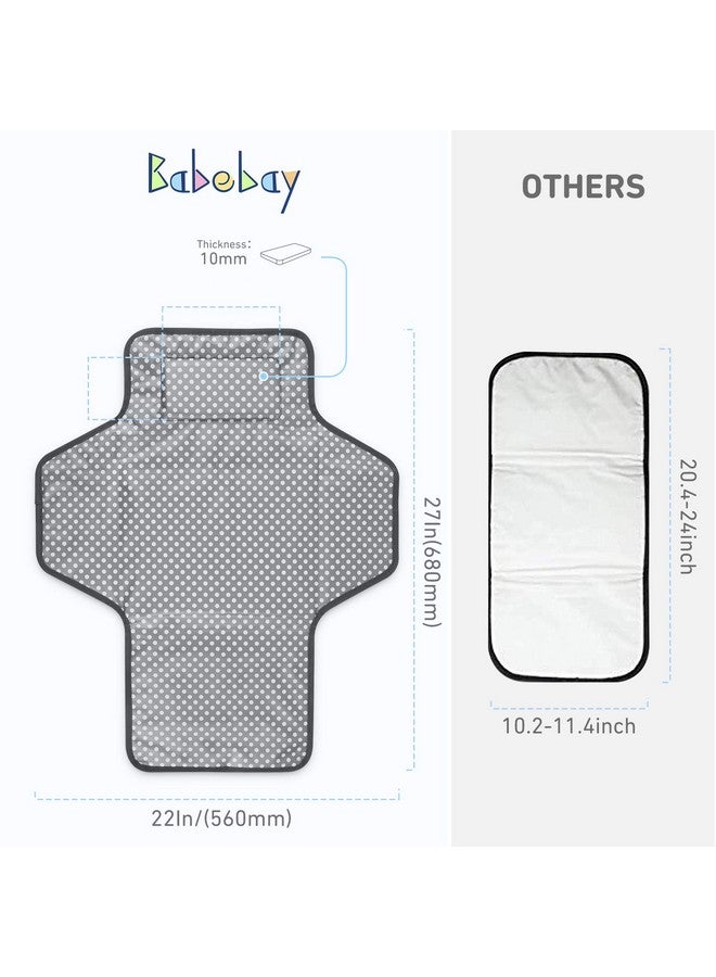 Babebay Portable Changing Pad for Baby, Waterproof Travel Changing Pads for Moms, Dads, with Built-in Pillow, Excellent Baby Shower, Registry Gifts - Image 1