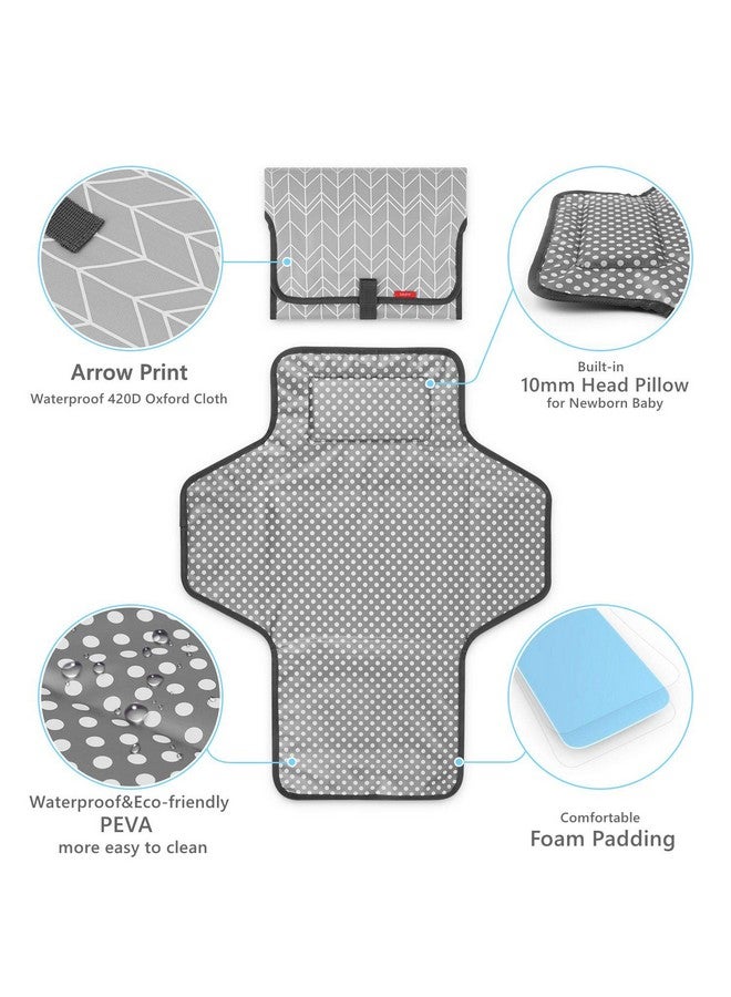 Babebay Portable Changing Pad for Baby, Waterproof Travel Changing Pads for Moms, Dads, with Built-in Pillow, Excellent Baby Shower, Registry Gifts - Image 3