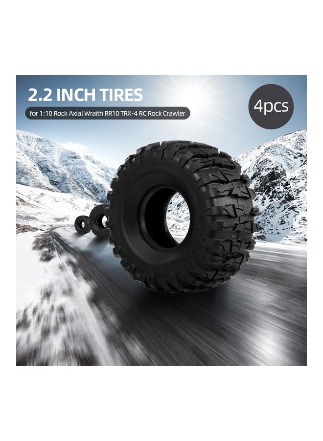 NIBEMINENT 4-Piece 133mm 1/10 RC Rock Crawler Tires Set - Image 1