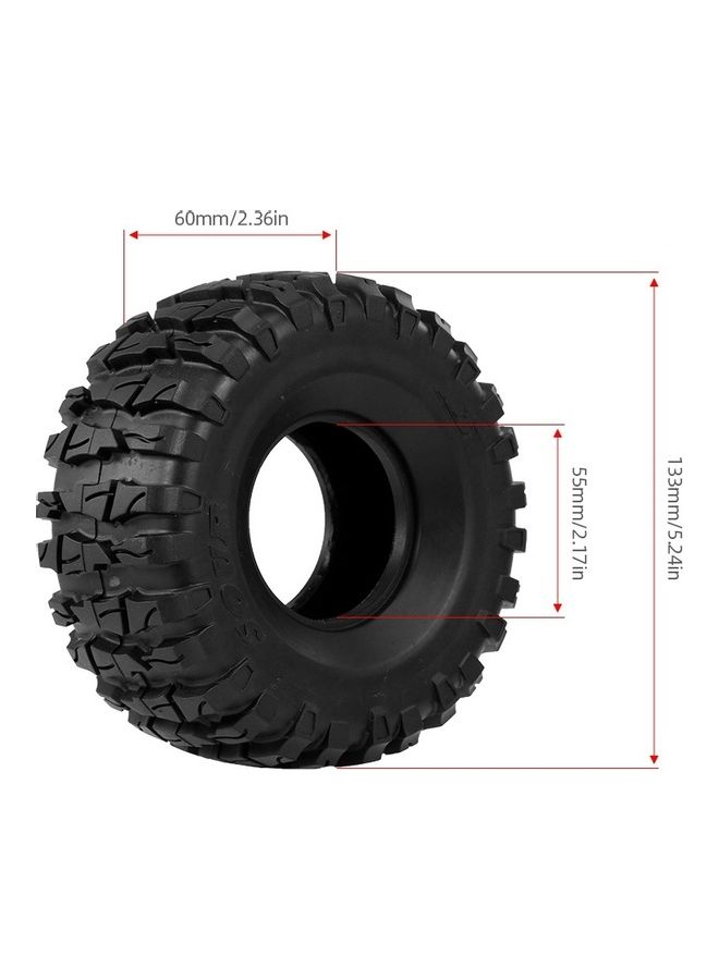 NIBEMINENT 4-Piece 133mm 1/10 RC Rock Crawler Tires Set - Image 2