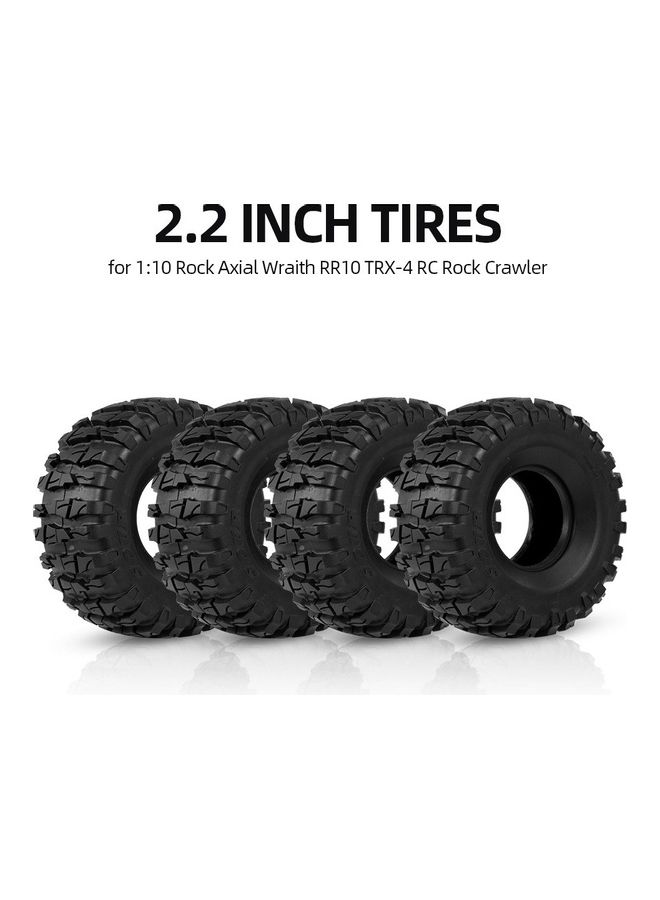 NIBEMINENT 4-Piece 133mm 1/10 RC Rock Crawler Tires Set - Image 3