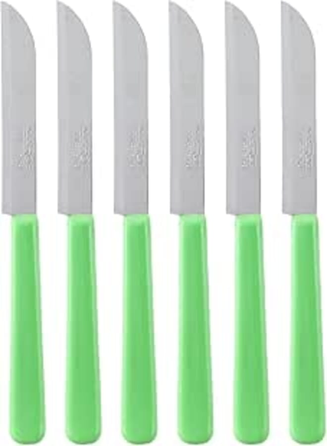 MAROB Stainless Steel Kitchen Knives Set 20DB06, Made in Italy Green and Silver