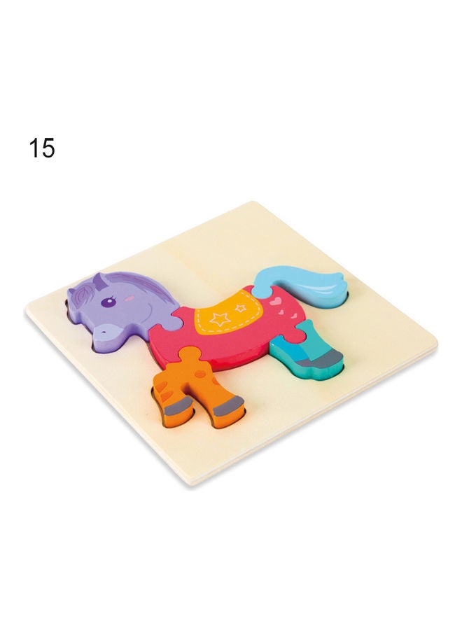 Wooden Horse Pattern Jigsaw Puzzle Set