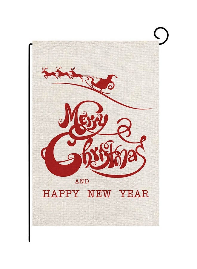 NIBEMINENT Outdoor Decoration Flag White/Red 30X45cm