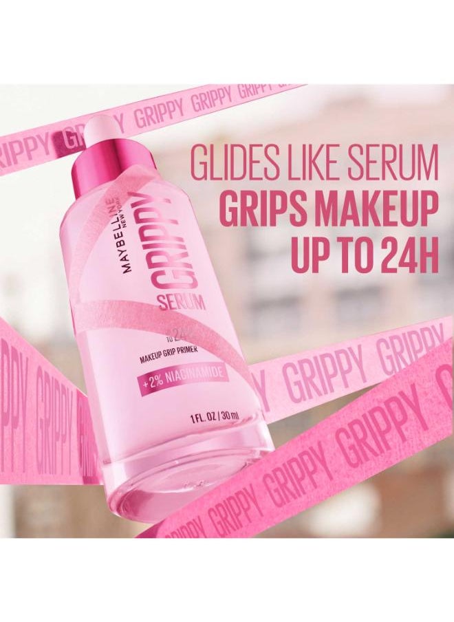 Grippy Serum Primer, Hydrating Makeup Primer With 2% Niacinamide For Up To 24Hr Make Up Wear, Clear, 30Ml