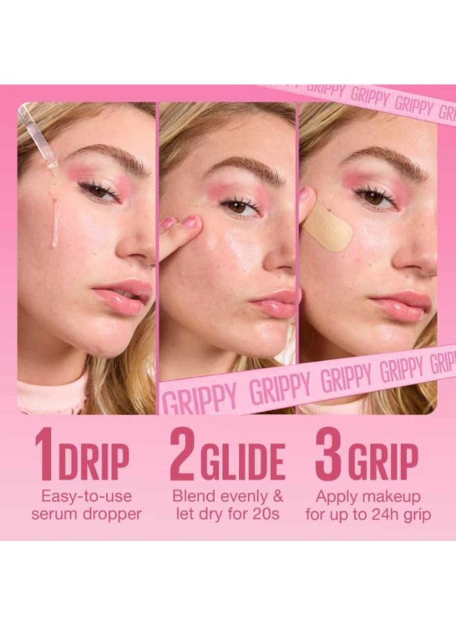 Grippy Serum Primer, Hydrating Makeup Primer With 2% Niacinamide For Up To 24Hr Make Up Wear, Clear, 30Ml