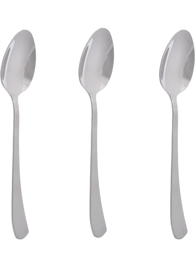 Zinnia Stainless Steel Curvy/Mirror Table Spoon 3-Piece Set, Multicolor - Image 1
