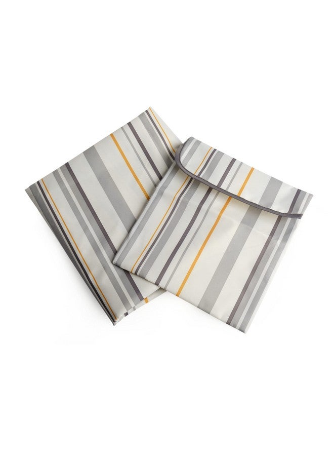 Prince Lionheart Multi-Purpose Catchall, Round Splat Mat, Gray Stripe, Great for Meal or Craft Time, Easy Clean Up, 47.75x47.75 Inch (Pack of 1) - Image 1