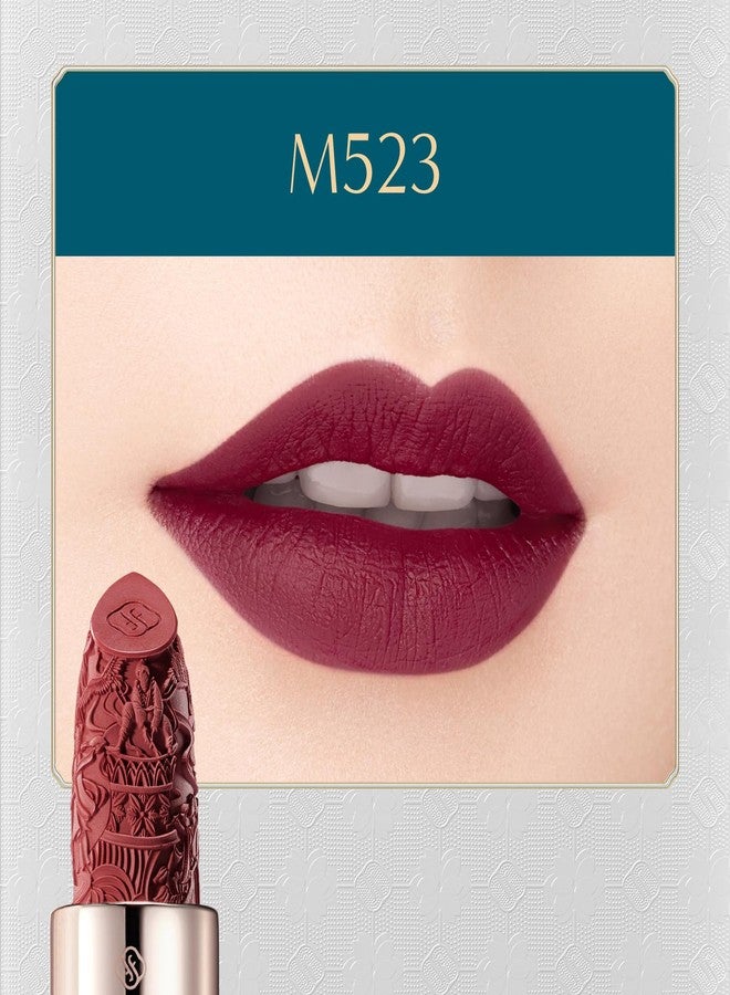 FLORASIS Blooming Rouge Porcelain Lipstick (M523 Plum Royale) - Image 4