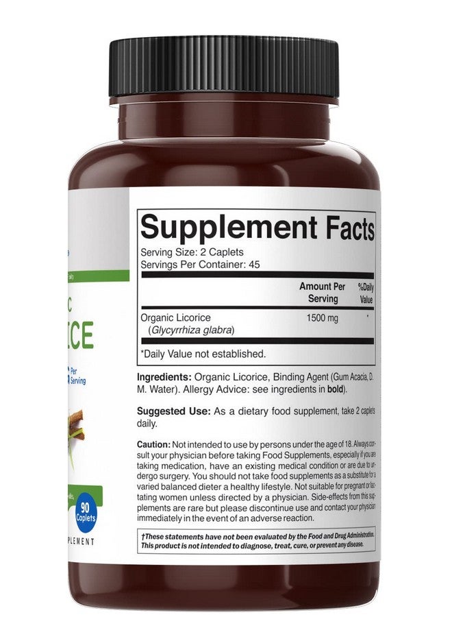 Brieofood Organic Licorice 1500Mg 45 Servings Vegetarian Gluten Free 90 Vegetarian Tablets - Image 5