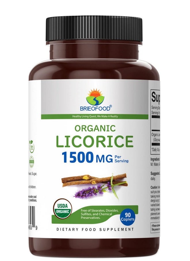 Organic Licorice 1500Mg 45 Servings Vegetarian Gluten Free 90 Vegetarian Tablets - pzsku/ZD61D93EAD17C6D4AF981Z/45/_/1695146366/a901f9f9-1134-49f5-9fb8-f08fbd693bdf