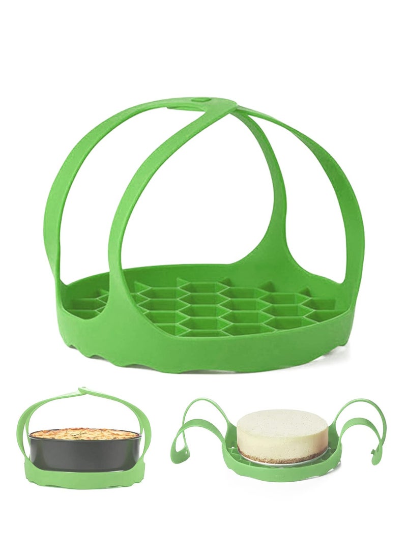 Zikra Silicone Steamer Sling Portable Non-Stick Steamer Sling Anti-scalding Baking pan Lifting Steamer Rack Egg Steamer Rack and Baking Pan Sling 6 Qt / 8 Qt - Image 1