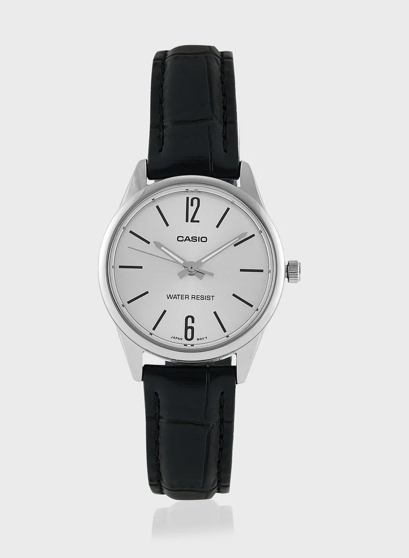 CASIO Pu Strap Analog Watch