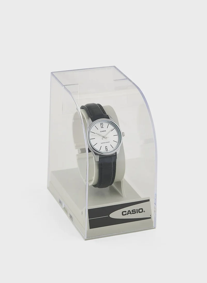 CASIO Pu Strap Analog Watch