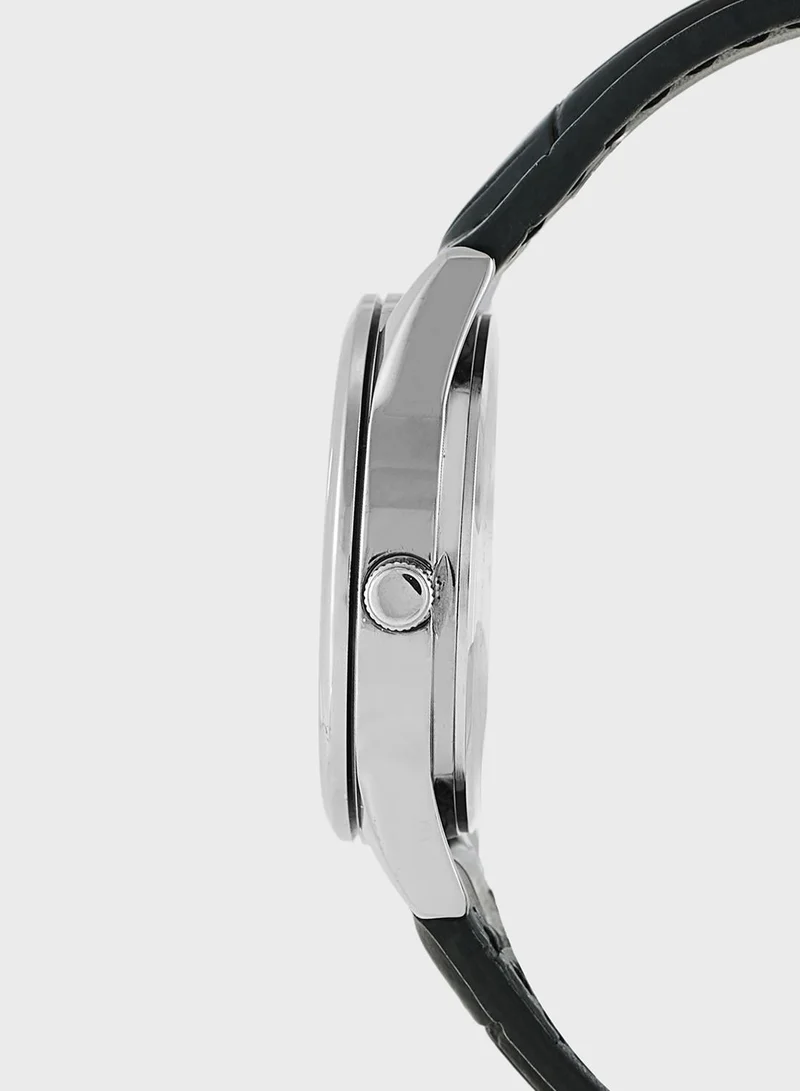 CASIO Pu Strap Analog Watch
