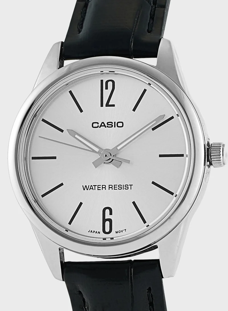 CASIO Pu Strap Analog Watch