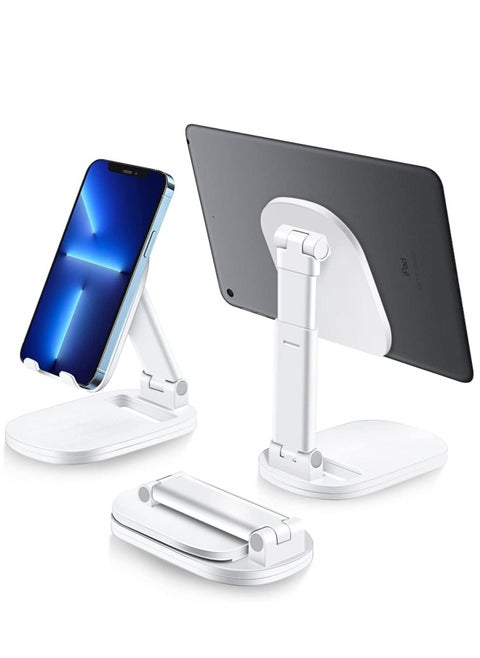 Foldable Cell Phone Stand, Adjustable Phone Holder Ortable Cellphone Cradle Desktop Cradle Bracket Compatible with iPhone 14 13 12 Pro Max Mini and Mobile Phone Smartphone