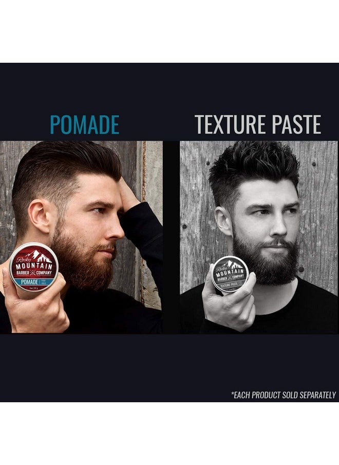 Rocky Mountain Barber Company - Pomade For Men - 5 Oz Tub Classic Styling Product With Strong Firm Hold For Side Part, Pompadour & Slick Back Looks - High Shine & Easy To Wash Out - Water Based - Image 1