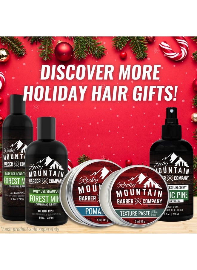 Rocky Mountain Barber Company - Pomade For Men - 5 Oz Tub Classic Styling Product With Strong Firm Hold For Side Part, Pompadour & Slick Back Looks - High Shine & Easy To Wash Out - Water Based - Image 1