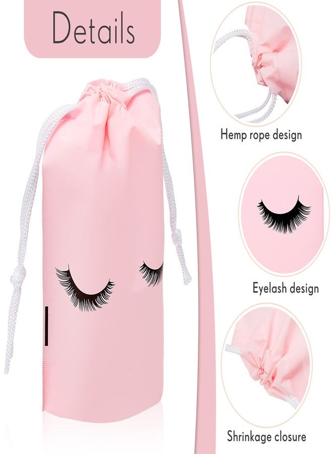 Reginary 60 Pieces Eyelash Cosmetic Bags Mini Small Lash Aftercare Bag Shampoo Bath Bags Plastic Organizer Jewelry Storage Gift Bag Pack for Travel Packaging Small Business, 3 Colors, 4 x 6 Inch - Image 3