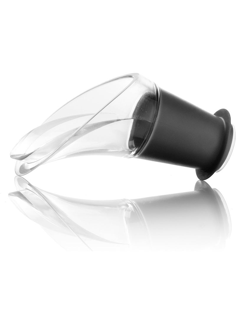 Vacu Vin - Wine Pourer Crystal Black 2 pieces - Image 1