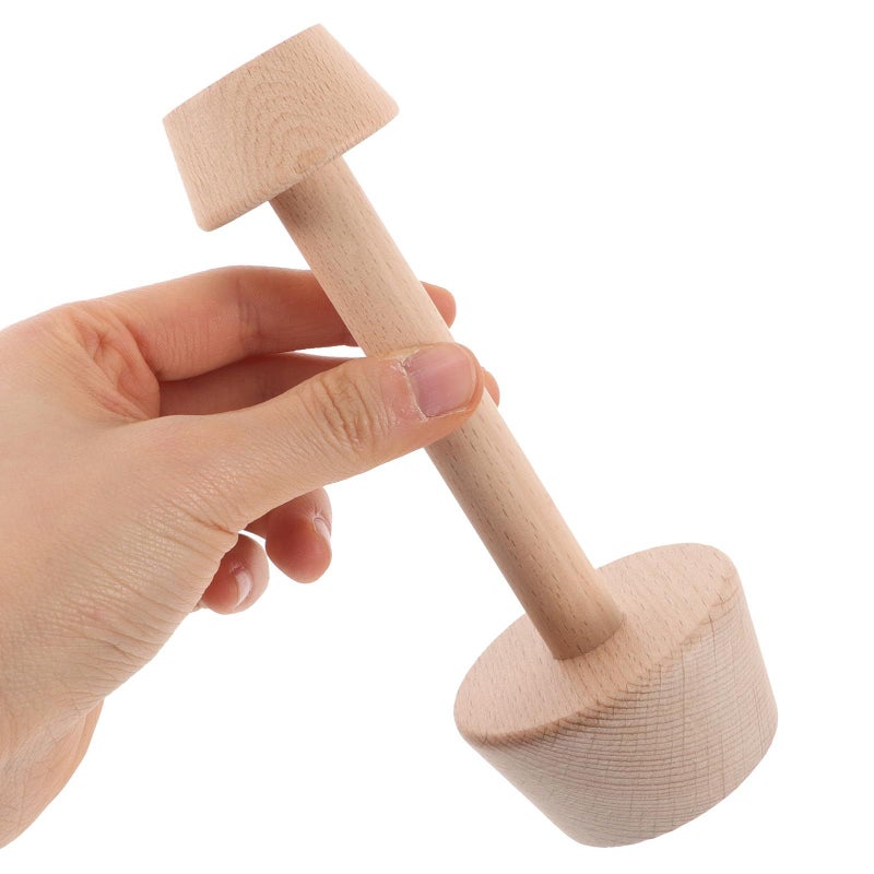 Double Sided Wooden Egg Tart Tamper Pastry Pusher Natural Shell Baking Mold 2pcs Set - Image 4