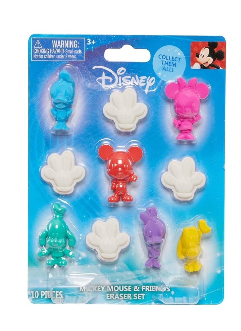 Disney Disney Mickey Mouse & Friends Eraser Set 10 pc  - Image 1