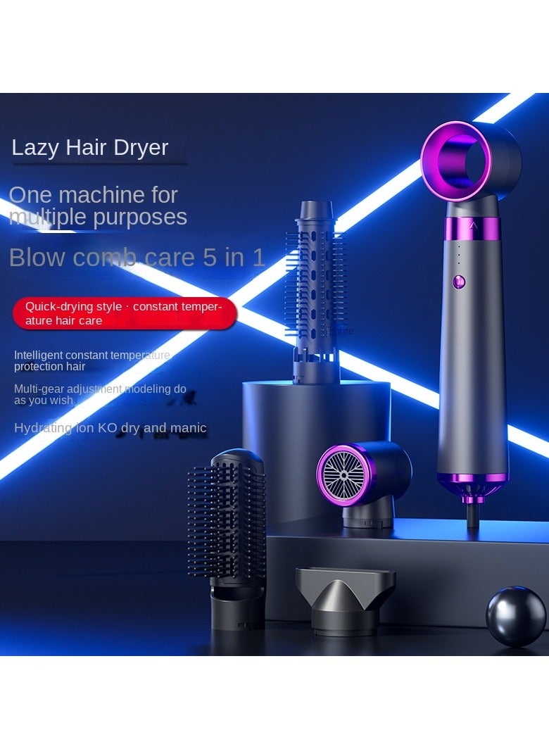 general Multifunctional 5 In 1 Hair Dryer Brush Hot Comb Set Hot Air Hair Curler and Straightener Styling Tool Comb Curling Brush Suitable for Women Hair Types - Image 5