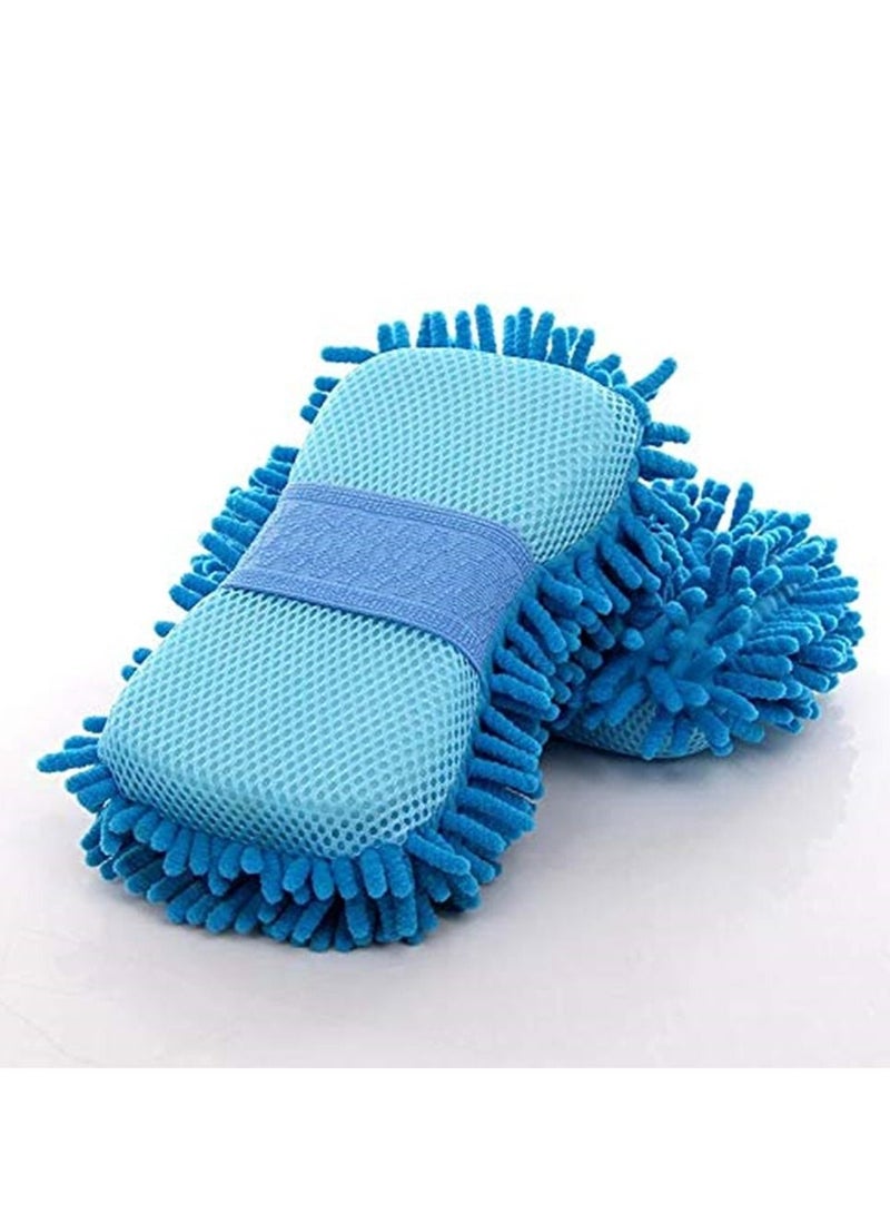 Generic Car Wash Glove Car Hand Soft Towel Microfiber Chenille Car Cleaning Sponge Block Car Washing Supplies - Image 2