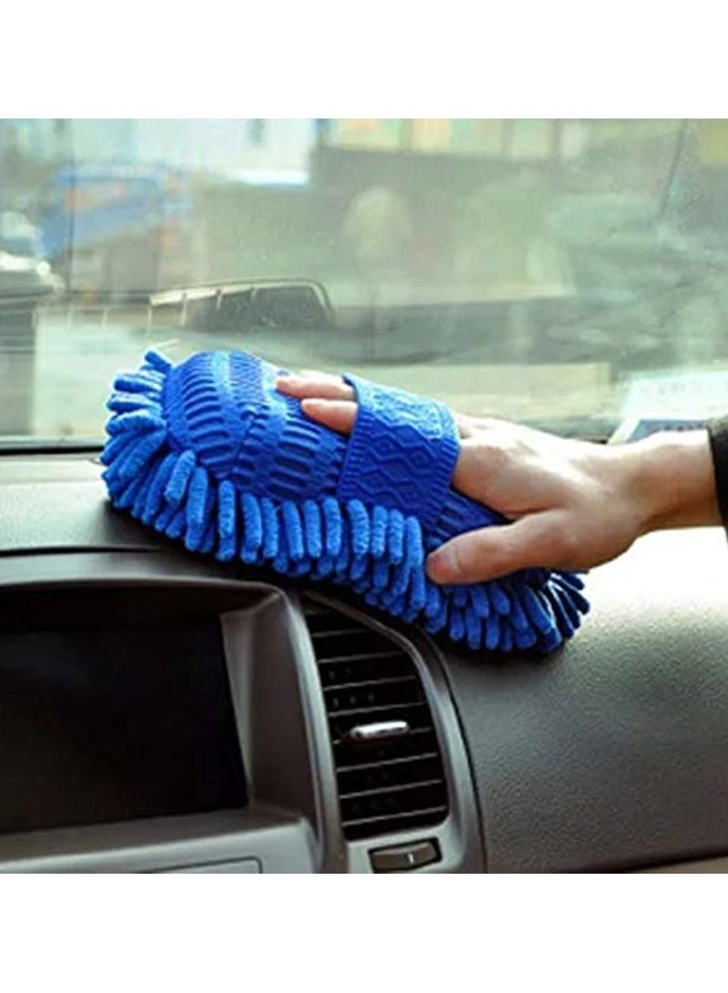 Generic Car Wash Glove Car Hand Soft Towel Microfiber Chenille Car Cleaning Sponge Block Car Washing Supplies - Image 3