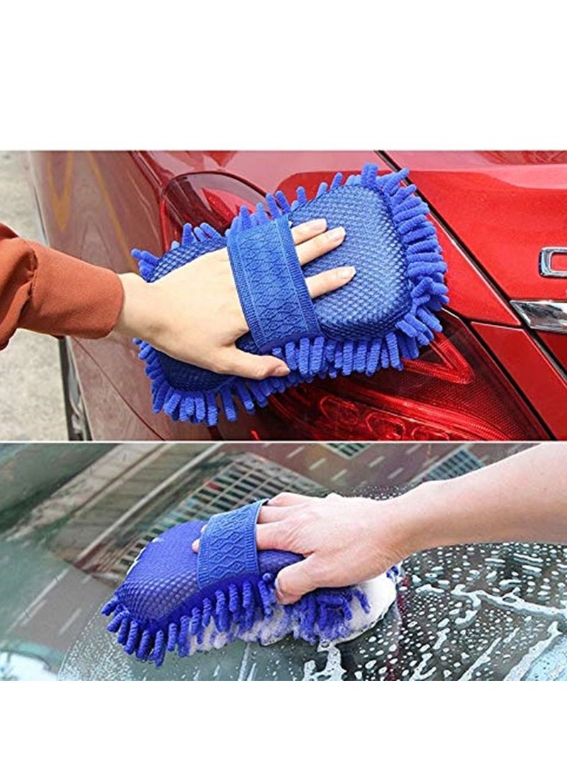 Generic Car Wash Glove Car Hand Soft Towel Microfiber Chenille Car Cleaning Sponge Block Car Washing Supplies - Image 4
