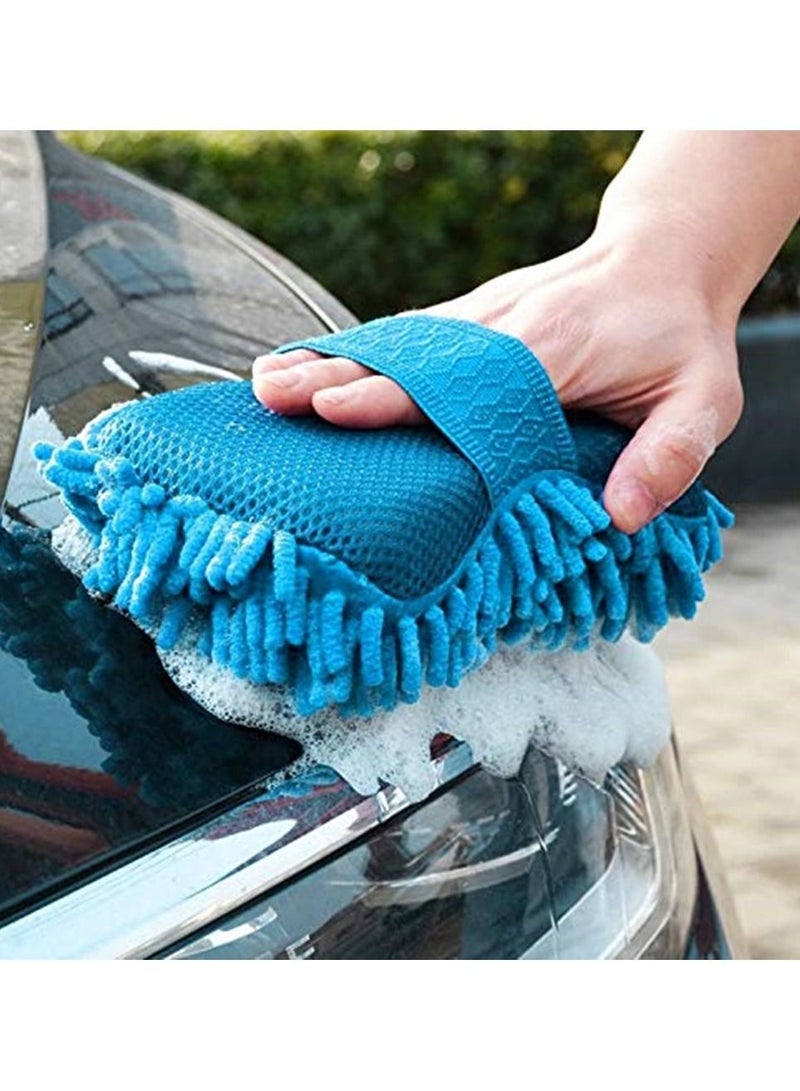 Generic Car Wash Glove Car Hand Soft Towel Microfiber Chenille Car Cleaning Sponge Block Car Washing Supplies - Image 5
