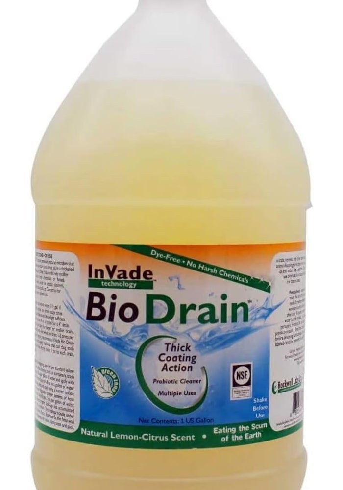 Rockwell Invade Bio Drain Gel - 1 Gallon Probiotic Drain Cleaner with Citrus Oil - Image 4