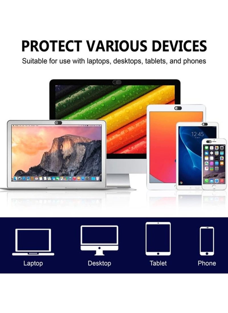 6pcs Webcam Cover Ultra Thin for Laptop, PC, Computer, Apple MacBook, iPad, Cell Phone, etc. 0.027inch thick net block to protect your privacy and security （Black）