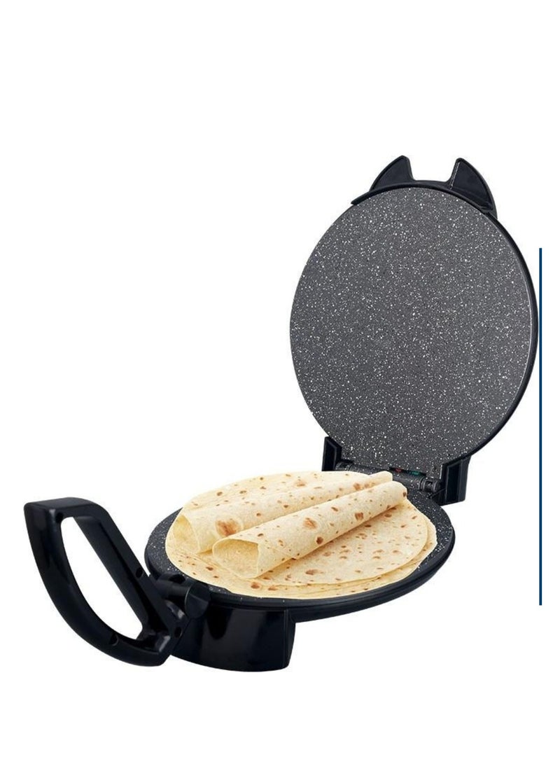 10-Inch Electric Roti Maker – 1200W Non-Stick Chapati Press with Adjustable Temperature Control | Stainless Steel Body, Dual Indicator Lights & Safety Lock | Fast Heating, Easy Cleaning | Perfect for Homemade Roti, Tortilla, Paratha & Khakra - Image 1