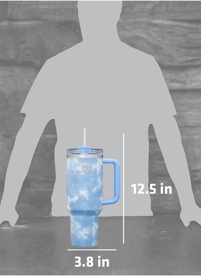 Stanley - Stanley Quencher H2.0 FlowState 40oz Ocean Tie Dye Stainless Steel Vacuum Insulated Tumbler with Lid, Straw and 3 Straw Stoppers, Perfect for Water, Iced Tea and Superior Cold Retention - Image 1