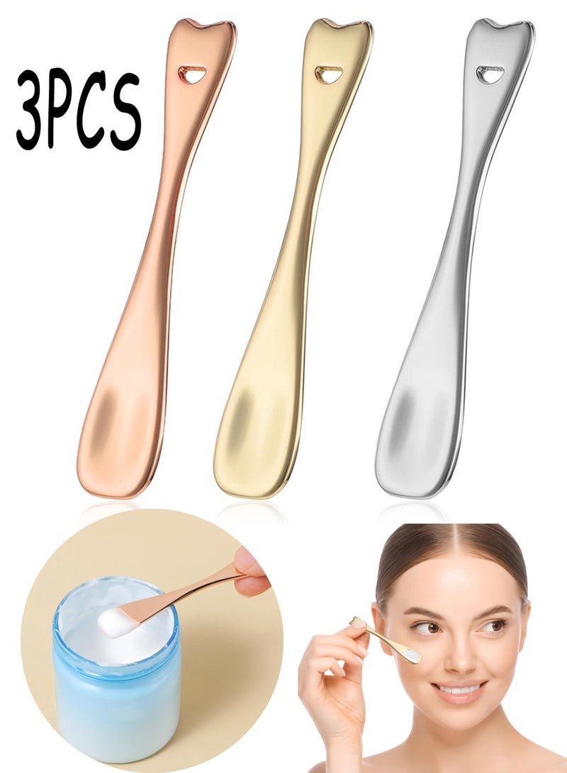 3 PCS Lip Mask Applicator Spoons, Mini Cosmetic Scoops, Multifunctional Skincare Tool for Cream, Lotion, Foundation and Facial Beauty Sampling - Image 1