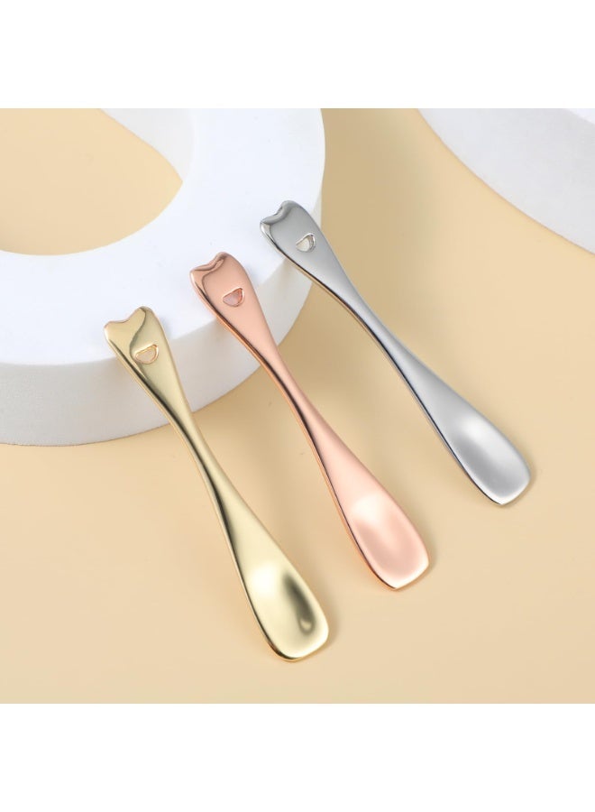 3 PCS Lip Mask Applicator Spoons, Mini Cosmetic Scoops, Multifunctional Skincare Tool for Cream, Lotion, Foundation and Facial Beauty Sampling - Image 3