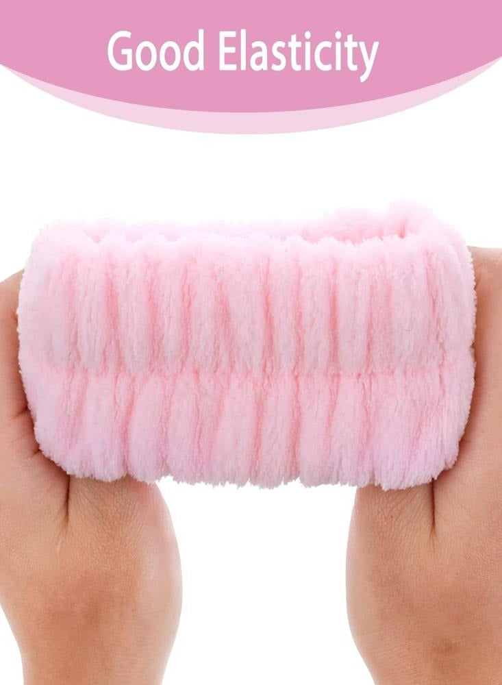 إسكدنيا عصابات الرأس ماء الإسفنج عصابات الرأس منتجع صحي، الأساور ثلاث قطع مجموعات أزياء للماكياج، الاستحمام غسول الوجه العناية بالبشرة، نساء، الوردي - Image 2