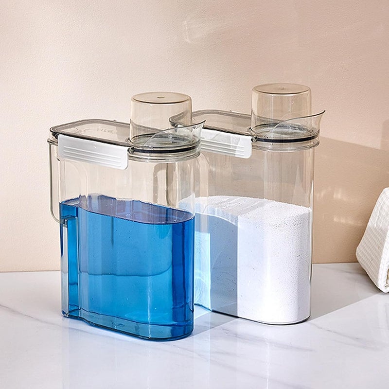 Laundry Detergent Dispenser for Laundry Room Organization Storage Laundry Soap Container for Bleach Soap Fabric Softener Storage and Organization - Image 5