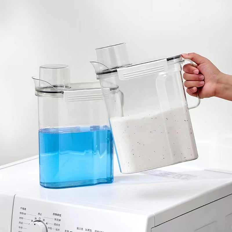 Laundry Detergent Dispenser for Laundry Room Organization Storage Laundry Soap Container for Bleach Soap Fabric Softener Storage and Organization - Image 2