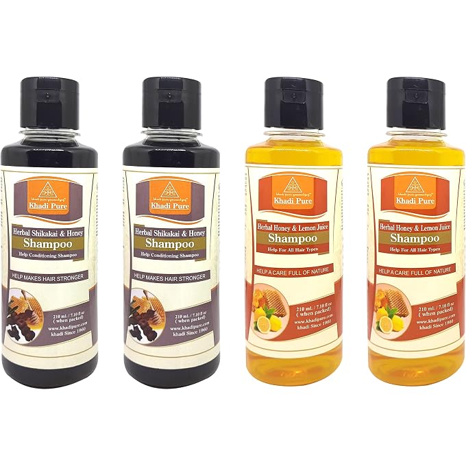 STRBOXONG Honey Lemon Juice & Shikakai Honey Shampoo/Hair Cleanser, 210 ml (Pack of 4) - Image 1