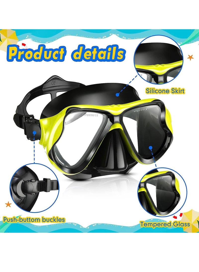 Excefore 2 Pack Diving Mask Adult Swimming Snorkel Mask Clear View Swimming Goggles with Nose Cover Anti Fog Swim Mask Tempered Glass Snorkeling Goggles  - Image 3