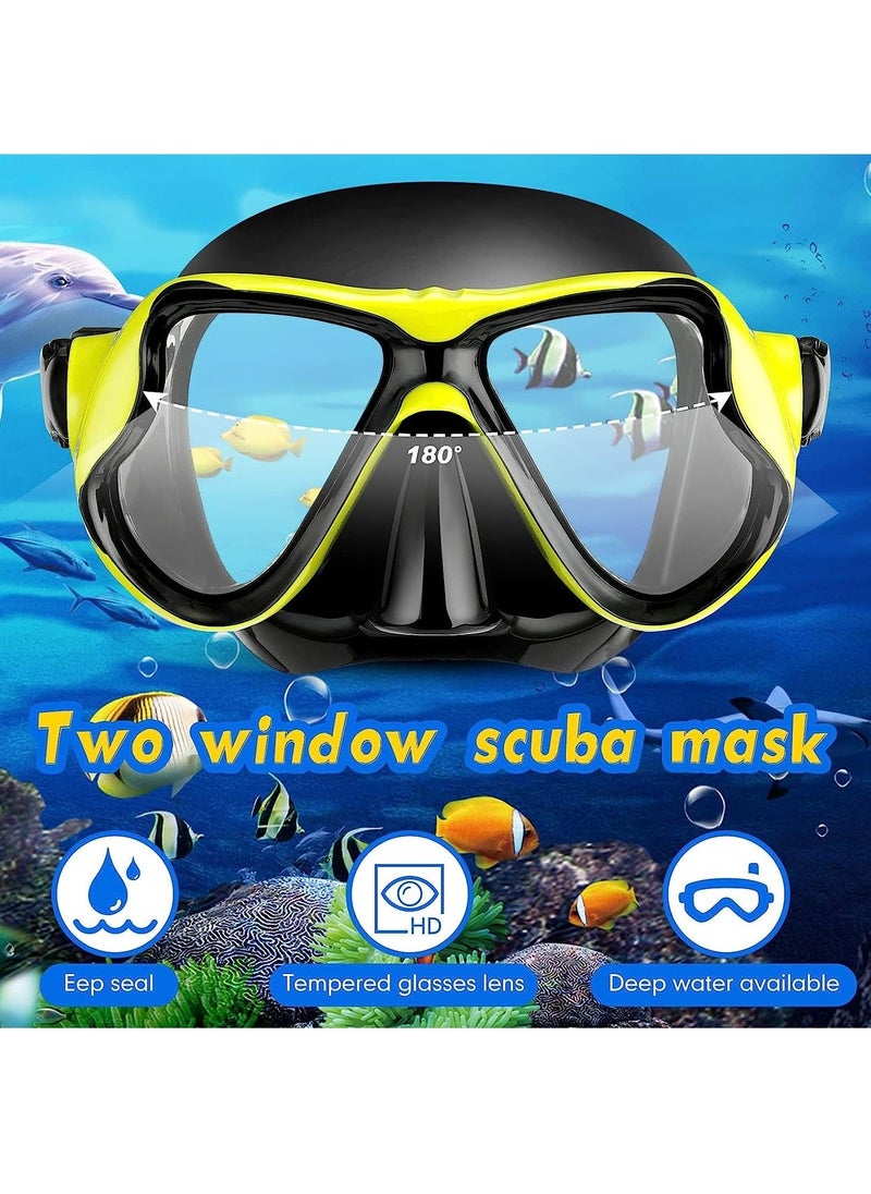 Excefore 2 Pack Diving Mask Adult Swimming Snorkel Mask Clear View Swimming Goggles with Nose Cover Anti Fog Swim Mask Tempered Glass Snorkeling Goggles  - Image 4