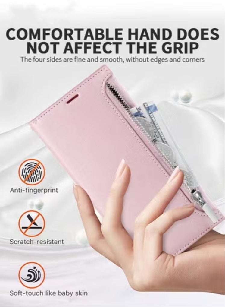 كابتن تيك حافظة لهاتف آيفون 15، حافظة محفظة متوافقة مع آيفون 15، حافظة بسحاب مع فتحات حامل بطاقات RFID، غطاء هاتف من جلد البولي يوريثان قابل للقلب مضاد للصدمات لهاتف آيفون 15 6.1 بوصة - Image 3