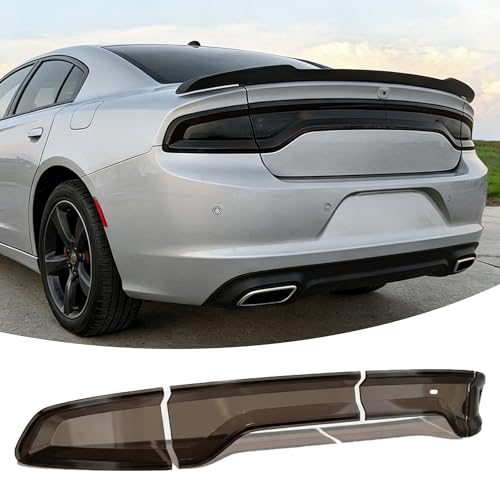 NEESPOC Tail Light Covers Guards Fit for Dodge Charger GT SRT SXT SE R/T Scat Pack 2015-2024, Smoked Black Rear Light Protective Cover Guards Trim Set Exterior Accessories - Image 1