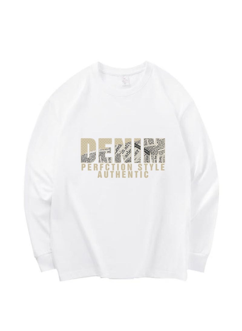 Oversized White Shoulder Sports T-shirt - Soft Blended Cotton, Loose Fit, Simple and Unique, Suitable for Daily Leisure, Street and Home Furnishings - Image 4