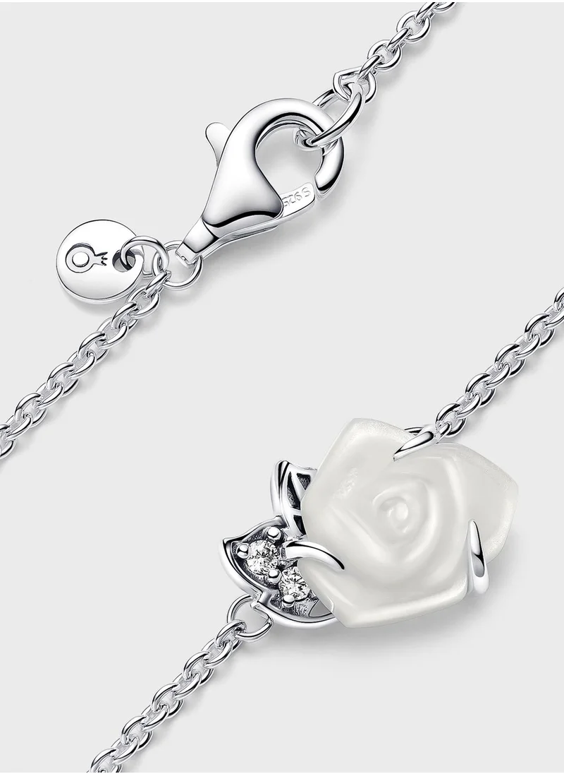 باندورا White Rose In Bloom Collier Necklace