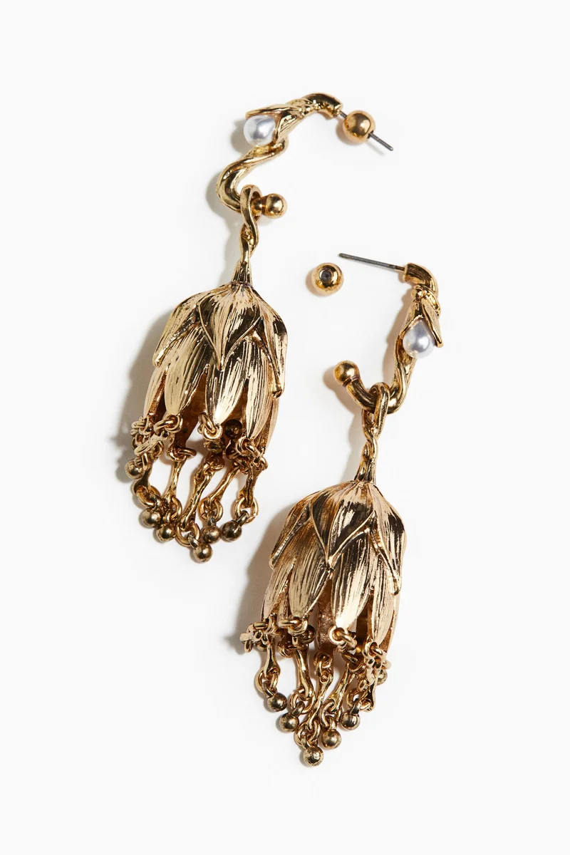 H&M Flower-shaped dangle earrings
